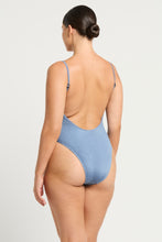 Load image into Gallery viewer, low palace one piece slate blue shimmer