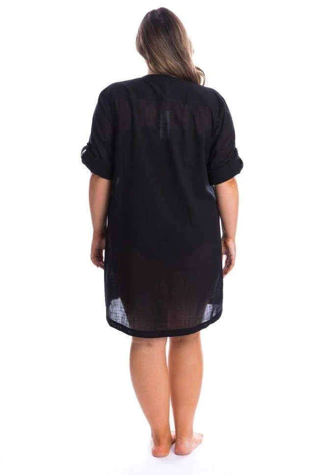COTTON OVER SHIRT BLACK
