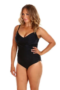 Criss Cross One Piece Black