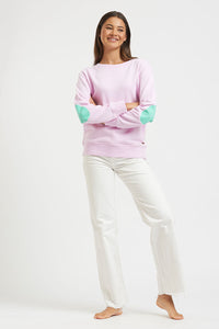 Classic Cotton Sweatshirt - Powder Pink & Apple Green