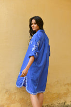 Load image into Gallery viewer, C™te d&#39;Azur Shirt Dress Blue