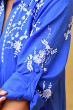 Load image into Gallery viewer, C™te d&#39;Azur Shirt Dress Blue