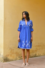 Load image into Gallery viewer, C™te d&#39;Azur Shirt Dress Blue