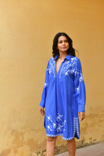 Load image into Gallery viewer, C™te d&#39;Azur Shirt Dress Blue