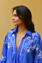 Load image into Gallery viewer, C™te d&#39;Azur Shirt Dress Blue