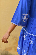 Load image into Gallery viewer, C™te d&#39;Azur Swing Dress Blue