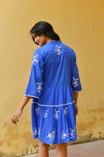 Load image into Gallery viewer, C™te d&#39;Azur Swing Dress Blue