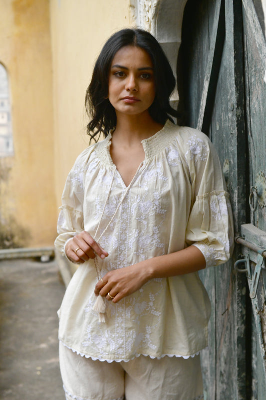 Côte d'Azur Blouse Oat