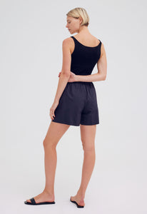 Mira Short in Darkest Navy