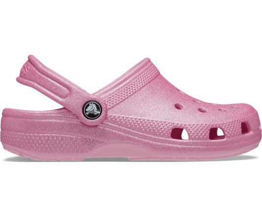 Classic Glitter Clog Toddler Pink Tweed Glitter