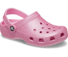 Load image into Gallery viewer, Classic Glitter Clog Toddler Pink Tweed Glitter