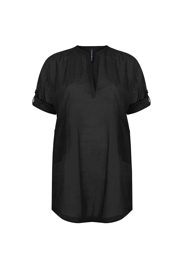 COTTON OVER SHIRT BLACK