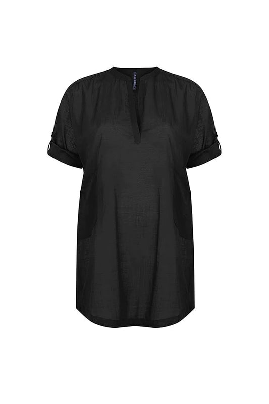 COTTON OVER SHIRT BLACK