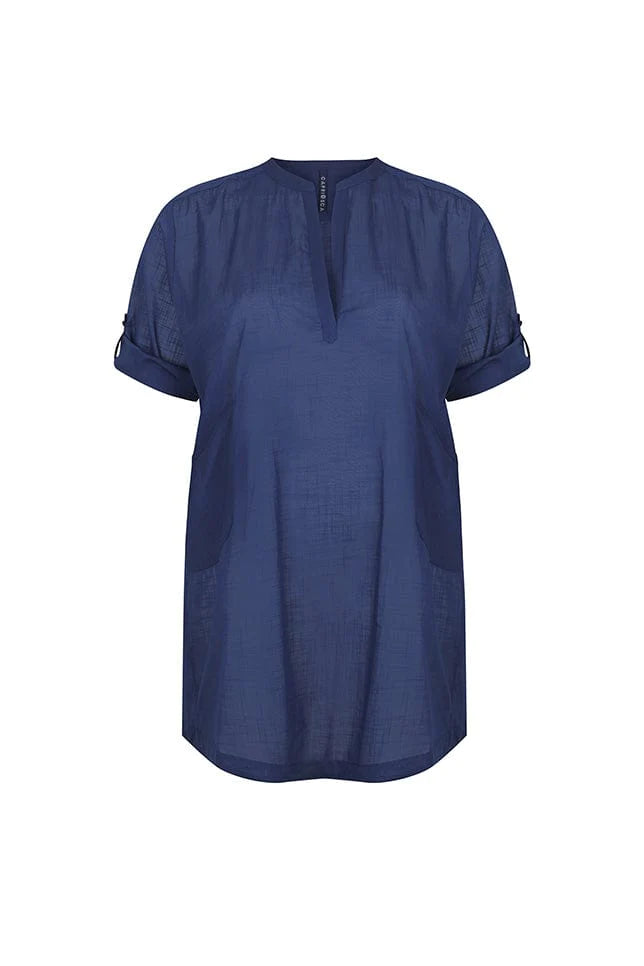 COTTON OVER SHIRT NAVY