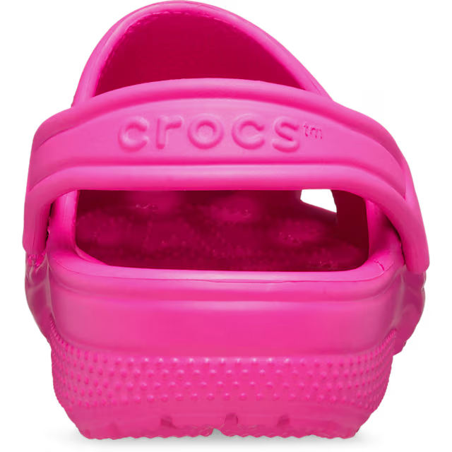 Pink Crocs sandal on a white background