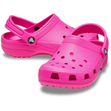 Load image into Gallery viewer, Pair of bright pink clogs on a white background