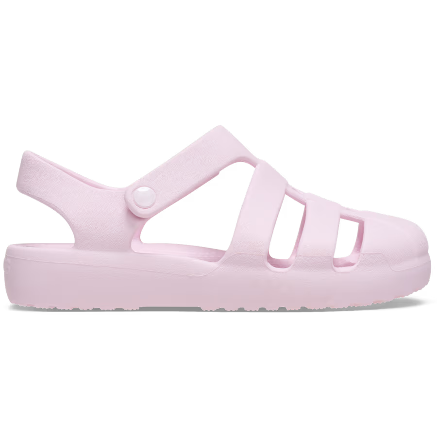 Pink sandal on a white background