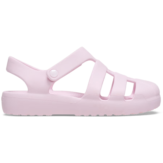 Pink sandal on a white background
