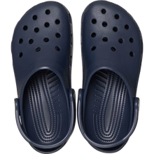 Load image into Gallery viewer, Navy blue clogs with a clear background