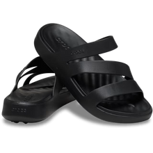 Load image into Gallery viewer, Black sandal with multiple straps on a transparent background