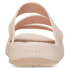 Load image into Gallery viewer, Beige sandal with 'Croc' branding on a transparent background