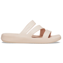 Load image into Gallery viewer, Beige sandal with two straps on a white background