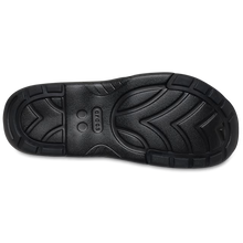 Load image into Gallery viewer, Black shoe sole with a brand logo on a white background