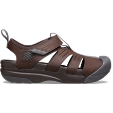 Load image into Gallery viewer, Brown sandal with gray sole on a white background