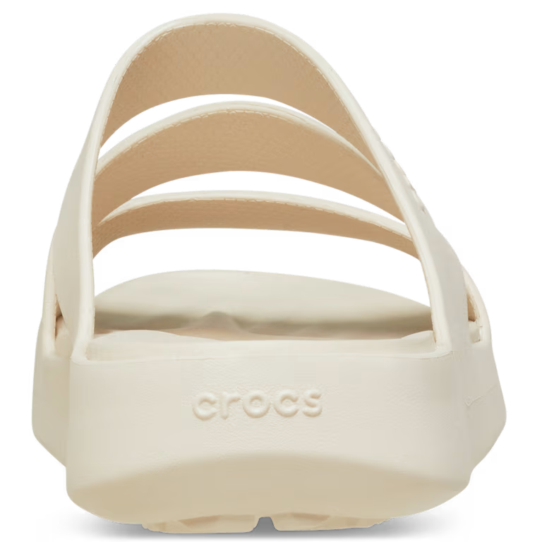 Beige sandal with multiple straps Crocs Getaway Strappy Stucco 