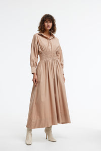 Emma Shirt Dress - Almond