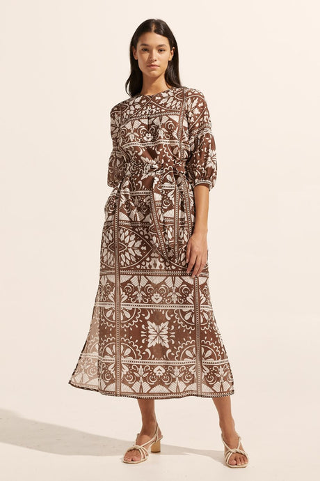 Explore Dress Choc Mosaic