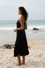 Load image into Gallery viewer, Freya Silk Slip Dress Black