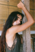 Load image into Gallery viewer, Freya Silk Slip Dress Khaki