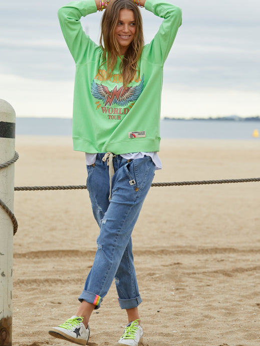 Vintage Rock & Roll Sweat Green