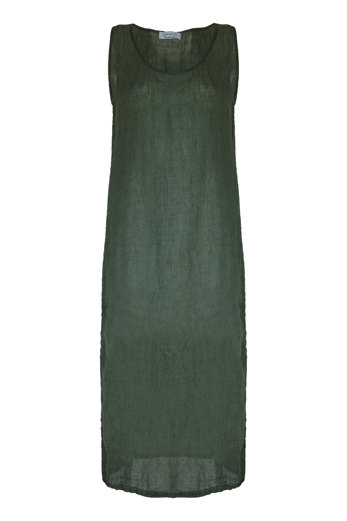 Tank Dress Maxi Stracciatella Salvia Scuro