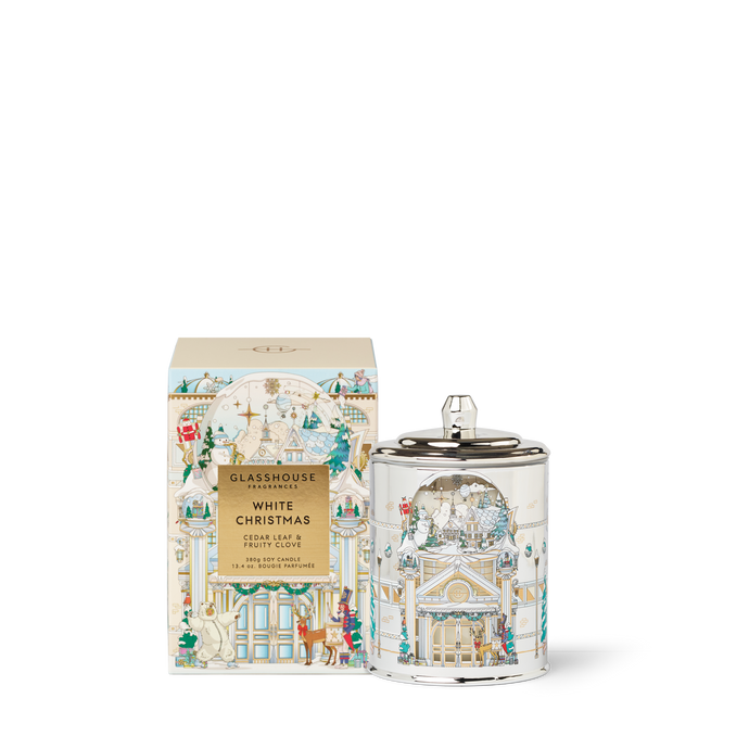 Glasshouse Christmas - White Christmas 380g Candle