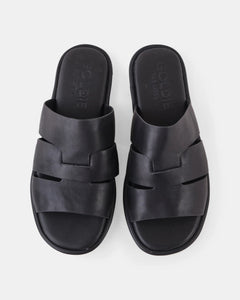Rio Leather Slide Black