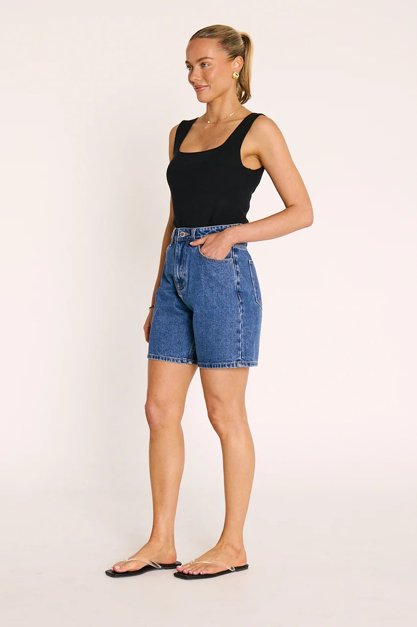 Grace Denim Short - Dark Blue