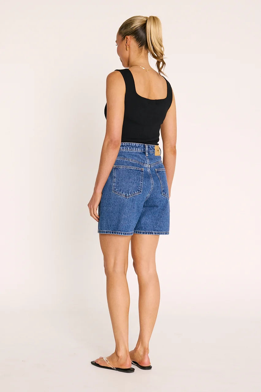 Grace Denim Short - Dark Blue
