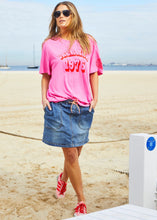 Load image into Gallery viewer, Graphic Crew Tee Hot Pink