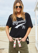Load image into Gallery viewer, Graphic V Neck Tee Black