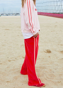Urban Velour Pant - Red/Pink