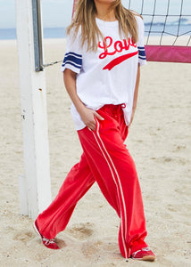 Urban Velour Pant - Red/Pink
