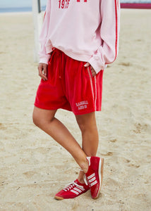 Urban Velour Short - Red/Pink