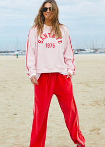 Urban Velour Sweat - Pink/Red
