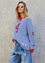Load image into Gallery viewer, Vintage 4 Waffle Top - Royal/White