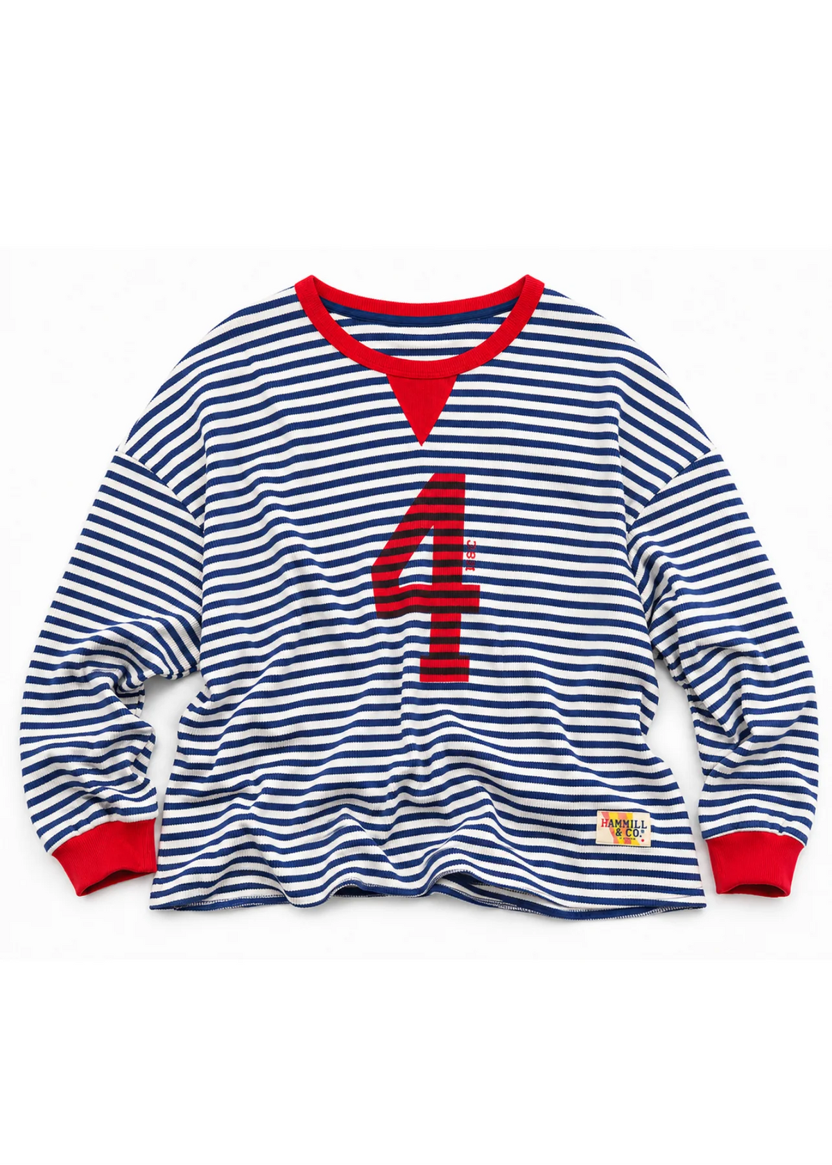 Vintage 4 Waffle Top - Royal/White