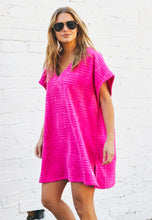 Load image into Gallery viewer, Salt &amp; Sunshine Towelling Cover-Up Hot Pink