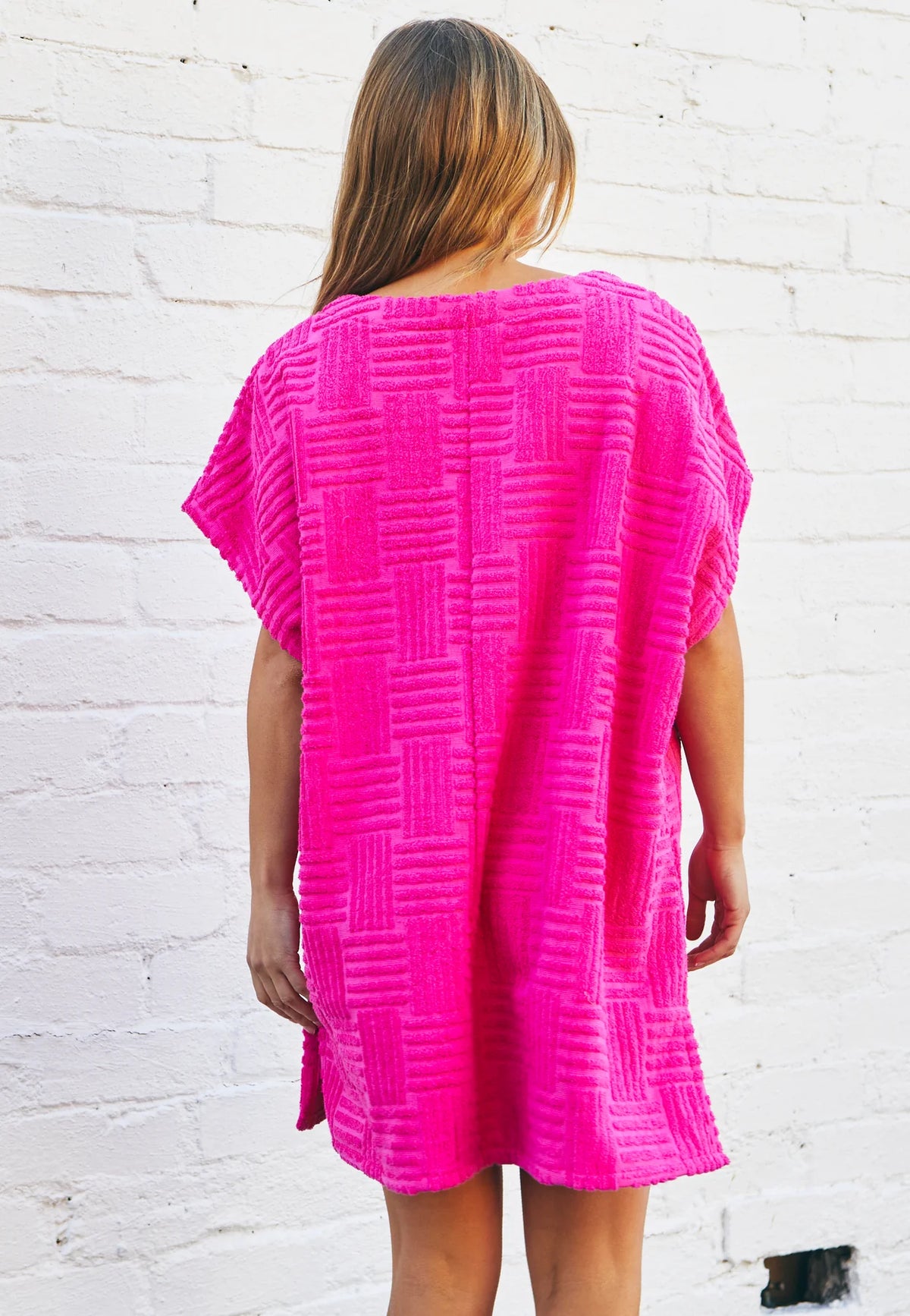 Salt & Sunshine Towelling Cover-Up Hot Pink