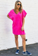 Load image into Gallery viewer, Salt &amp; Sunshine Towelling Cover-Up Hot Pink